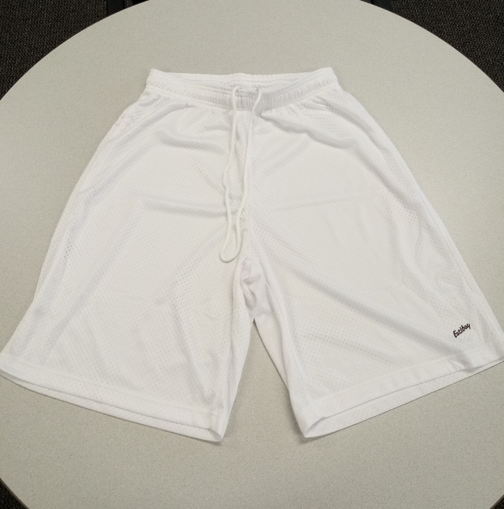 New All White Eastbay Athletic/Basketball Shorts